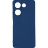 Силиконовый чехол для Tecno Camon 20 / Tecno Camon 20 Pro Soft Matte с микрофиброй Синий