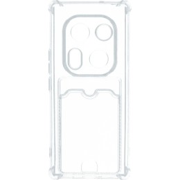 Силиконовый чехол для Tecno Phantom X2 5G Silicone Card Holder с защитой камеры Прозрачный