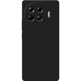 Силиконовый чехол для Tecno Spark 20 Pro+ Soft Matte с микрофиброй Черный