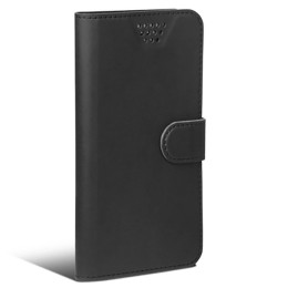 Чехол книжка для смартфона универсальный DF 5.5 дюйма Universal 09 Черный