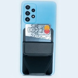 Кардхолдер с подставкой на клеевой основе Черный