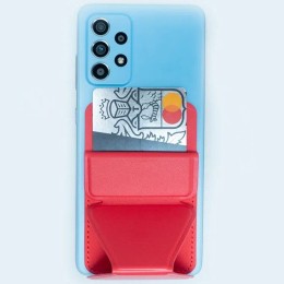 Кардхолдер с подставкой на клеевой основе Красный