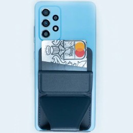 Кардхолдер с подставкой на клеевой основе Синий