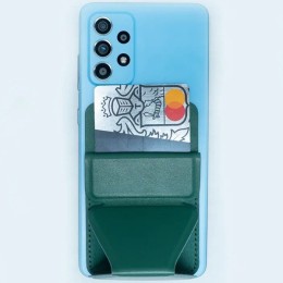 Кардхолдер с подставкой на клеевой основе Зеленый