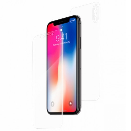 Защитная пленка для Apple iPhone X (передняя и задняя) Ainy Глянцевая