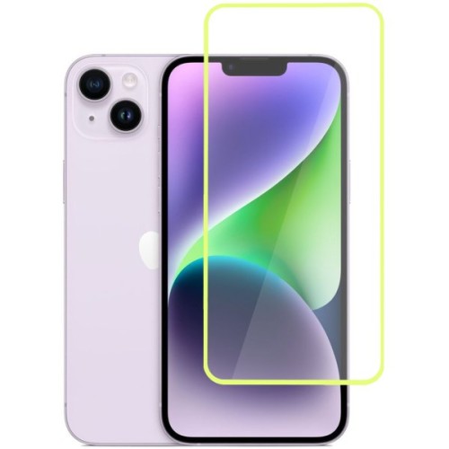 Защитное стекло для Apple iPhone 14 Plus Glass Pro Full Glue светящееся Желтое