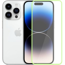 Защитное стекло для Apple iPhone 14 Pro Glass Pro Full Glue светящееся Зеленое