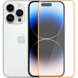 Защитное стекло для Apple iPhone 14 Pro Glass Pro Full Glue светящееся Оранжевое