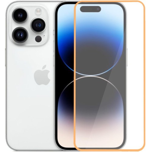 Защитное стекло для Apple iPhone 14 Pro Glass Pro Full Glue светящееся Оранжевое