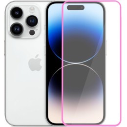 Защитное стекло для Apple iPhone 14 Pro Glass Pro Full Glue светящееся Розовое