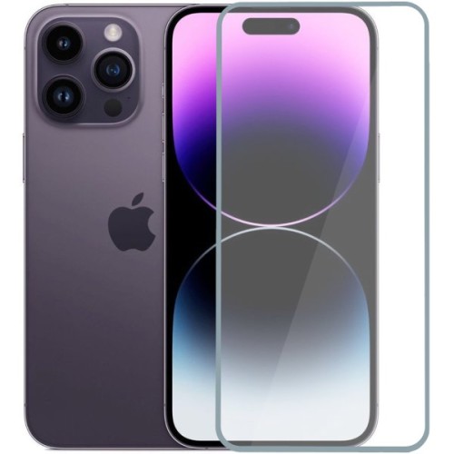 Защитное стекло для Apple iPhone 14 Pro Max Glass Pro Full Glue светящееся Голубое