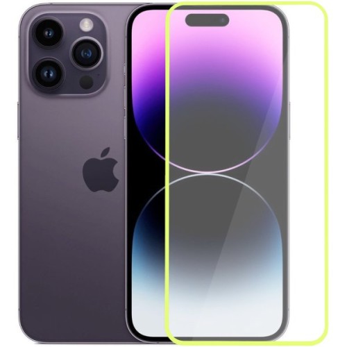 Защитное стекло для Apple iPhone 14 Pro Max Glass Pro Full Glue светящееся Желтое