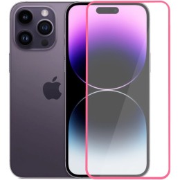 Защитное стекло для Apple iPhone 14 Pro Max Glass Pro Full Glue светящееся Розовое
