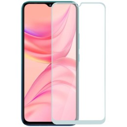 Защитное стекло для Infinix Hot 10 Lite Glass Pro Full Glue светящееся Голубое