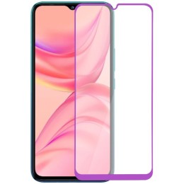 Защитное стекло для Infinix Hot 10 Lite Glass Pro Full Glue светящееся Фиолетовое