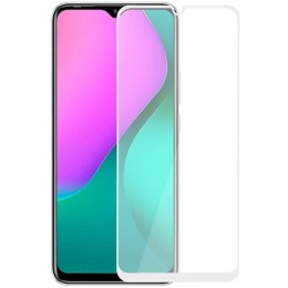 Защитное стекло для Infinix Hot 10 Play Glass Pro Full Glue светящееся Белое