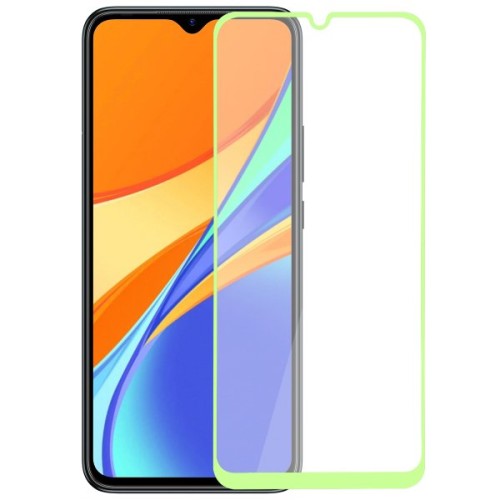 Защитное стекло для Infinix Hot 11 Play Glass Pro Full Glue светящееся Зеленое