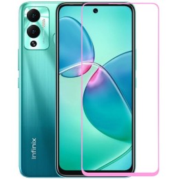 Защитное стекло для Infinix Hot 12 Play Glass Pro Full Glue светящееся Розовое