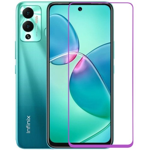 Защитное стекло для Infinix Hot 12 Play Glass Pro Full Glue светящееся Фиолетовое