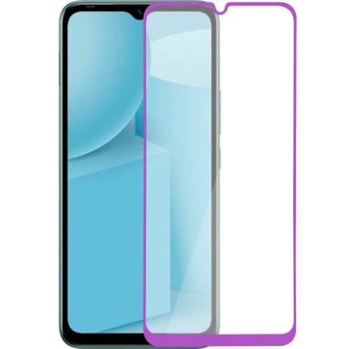 Защитное стекло для Infinix Hot 12i Glass Pro Full Glue светящееся Фиолетовое