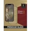 Защитное стекло для Apple iPhone 14 / Apple iPhone 13 Krieger Черное
