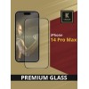 Защитное стекло для Apple iPhone 14 Pro Max Krieger Черное