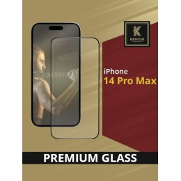 Защитное стекло для Apple iPhone 14 Pro Max Krieger Черное