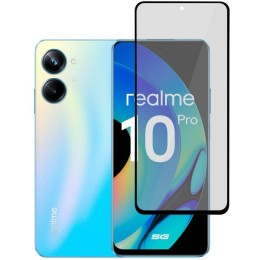 Защитное стекло для Realme 10 Pro 5G 5D с вырезом для камеры Черное