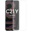 Защитное стекло для Realme C21Y Glass Pro Full Glue светящееся Белое