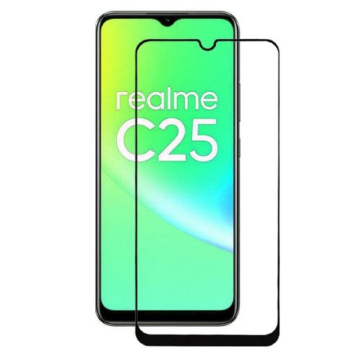 Защитное стекло для Realme C25S Red Line Full Screen Черное