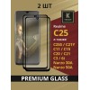 Защитное стекло для Realme C25 / Realme C25S / Realme 6i / Realme C3 / Realme C11 / Realme C15 / Realme C20 / Realme C21 / Realme C21Y / Realme Narzo 30A / Realme Narzo 50A Krieger Черное 2 шт
