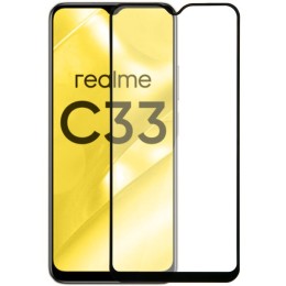 Защитное стекло для Realme C33 Glass Pro Full Glue Черное