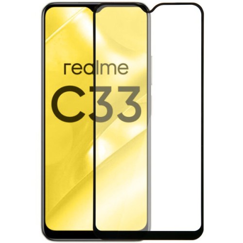 Защитное стекло для Realme C33 Glass Pro Full Glue Черное