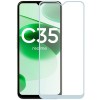 Защитное стекло для Realme C35 Glass Pro Full Glue светящееся Голубое