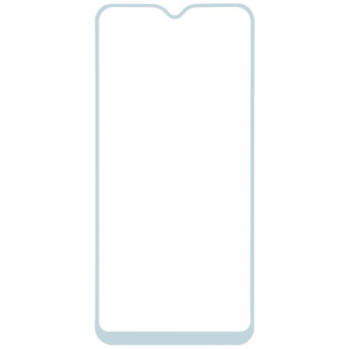 Защитное стекло для Realme C35 Glass Pro Full Glue светящееся Голубое