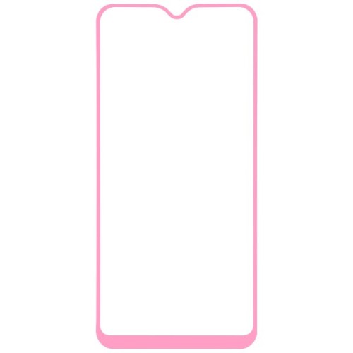 Защитное стекло для Realme C35 Glass Pro Full Glue светящееся Розовое