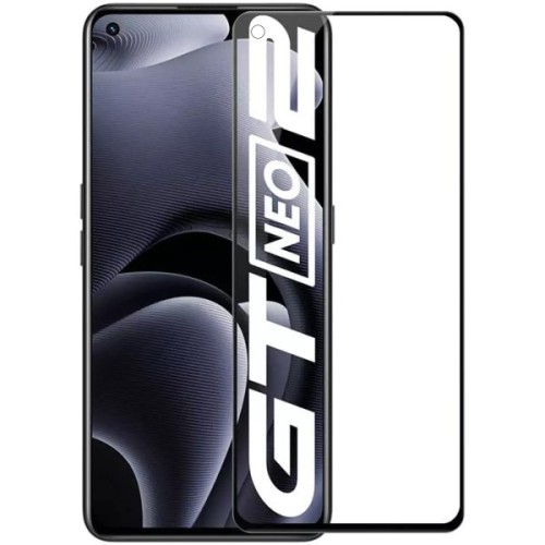 Защитное стекло для Realme GT Neo 2 5D с вырезом под камеру Черное