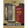 Защитное стекло для Samsung Galaxy A23 / Samsung A13 / Samsung M13 / Samsung M23 / Samsung M33 / Samsung F13 Krieger Черное 2 шт