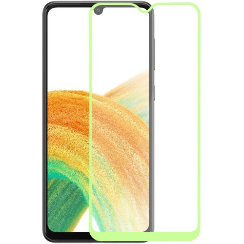 Защитное стекло для Samsung Galaxy A33 Glass Pro Full Glue светящееся Зеленое