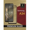 Защитное стекло для Samsung Galaxy A34 5G Krieger Черное
