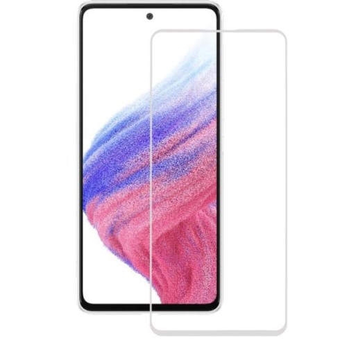 Защитное стекло для Samsung Galaxy A73 Glass Pro Full Glue светящееся Белое