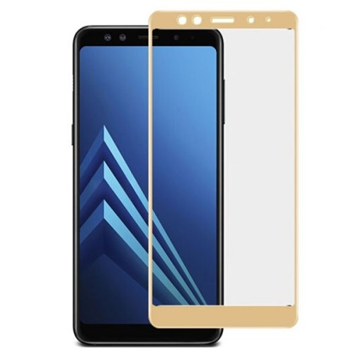 Защитное стекло для Samsung Galaxy A8 Plus (2018) Aiwo Full Screen Золотое