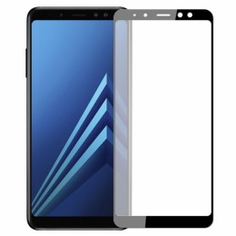 Защитное стекло для Samsung Galaxy A8 Plus (2018) Чехольчикофф Full Screen 4D Черное