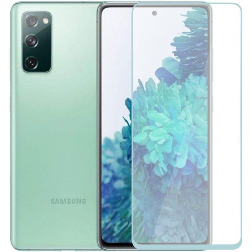 Защитное стекло для Samsung Galaxy S20 FE Glass Pro Full Glue светящееся Голубое