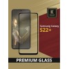 Защитное стекло для Samsung Galaxy S22+ Krieger 3D Черное
