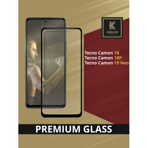 Защитное стекло для Tecno Camon 18 Krieger Черное