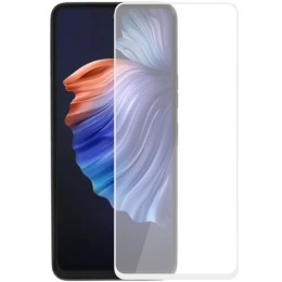 Защитное стекло для Tecno Camon 18P Glass Pro Full Glue светящееся Белое
