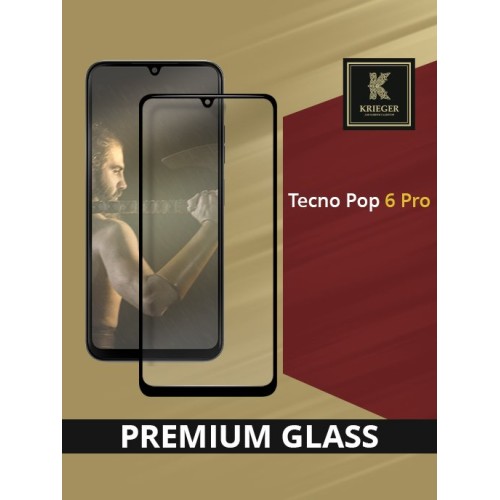 Защитное стекло для Tecno Pop 6 Pro Krieger Черное