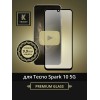 Защитное стекло для Tecno Spark 10 5G Krieger Черное