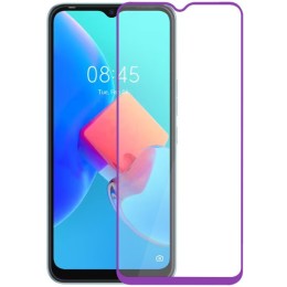 Защитное стекло для Tecno Spark Go 2022 Glass Pro Full Glue светящееся Фиолетовое